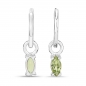 Preview: Ohrringe/Creole mit Peridot 925-Silber- Rhodiniert 0,60 Karat