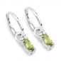 Preview: Ohrringe/Creole mit Peridot 925-Silber- Rhodiniert 0,60 Karat