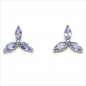 Preview: Ohrringe/Ohrstecker-Tansanit-925 Sterling Silber Rhodiniert-0,60 Karat