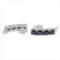 Preview: Ohrringe-2 Karat-mit 8 Blue Saphiren 925 Silber Rhodiniert