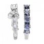 Preview: Ohrringe/Halbcreolen-mit Amethyst-1,29 Karat-925 Silber Rhodiniert