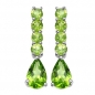 Preview: Bezaubernde Peridot-Ohrringe/Stecker-925 Silber Rhodiniert-2,50 Karat