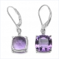 Preview: Amethyst/Weißtopas Ohrringe/Haken-Silber Rhodiniert-7,13 Karat