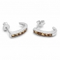 Preview: Edle Citrin Ohrringe/Halbcreolen Sterling Silber-1,00 Karat