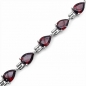 Preview: Bezauberndes Edles Granat Armband 925 Silber-Rhodiniert 12,75 Karat