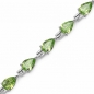 Preview: Bezauberndes Peridot-Tropfen-Armband 925 Silber-Rhodiniert-11,25 Karat
