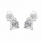 Preview: Ohrringe-Ohrstecker-weisse-Zirkonia-Herzen-Sterling-Silber-Rhodiniert-1-12-Karat