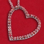 Preview: Collier/Herz-Anhänger mit 40 roten Zirkonia-0,80 Karat