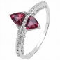 Preview: Verführerischer Rhodolith-Ring 0,60 Karat-925 Sterling Silber