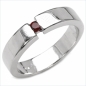 Preview: Edler Granat-Ring in 925 Sterling-Silber-Rhodiniert