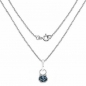 Preview: Collier/Kette mit elegantem Designer Anhänger facettierter Blautopas 5,25 Karat
