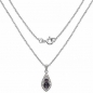 Preview: Collier/Kette mit Mystik Topas/Zirkonia-Anhänger 1,00 Karat-30 Steine