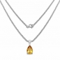 Preview: Edles Citrin-Tropfen-Schmuck-SET 4-teilig Sterling Silber Rhodiniert-2,60 Karat