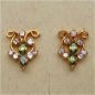 Preview: Schmuck-SET Collier,Anhänger,Ohrringe Zirkonia-Messing-vergoldet 10 Karat Gold