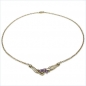 Preview: Collier/Kette m.Diamant/Amethyst-Anhänger Silb-vergold.in 10 Karat