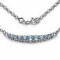 Preview: Edles Collier/Kette Blautopas/Weißtopas-925 Silber-Rhodiniert-3,17Karat