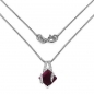 Preview: Collier/Kette-Anhänger echter Rubin-6,18 Karat-Silber-Rhodiniert