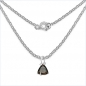Preview: Collier/Halskette mit Smoky-Topas/Rauchquarz-Anhänger-3,10 Karat-Silber