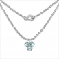 Preview: Collier/Kette mit Blautopas/Weißtopas-Anhänger 925 Sterling Silber-4,82 Karat