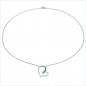 Preview: Collier m.Herz-Anhänger Smaragd-925 Silber-0,46 Karat
