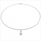 Preview: Collier/Kette Peridot-Anhänger-Stern 925 Silber-Rhodiniert