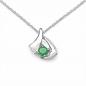 Preview: Collier/Kette Anhänger-Smaragd (Emerald)925Silber-Rhod.