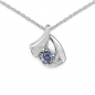 Preview: Collier/Kette Anhänger mit Tansanit-925 Sterling Silber-Rhodiniert