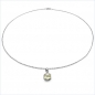 Preview: Collier/Kette Anhänger-Lemon Quarz/Zitronenquarz-Silber-Rhodiniert-1,30 Karat