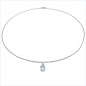 Preview: Collier/Kette Anhänger Ovaler Blautopas-Silber-2,50 Karat