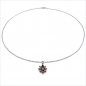 Preview: Collier/Halskette m.Granat Anhänger-3,00 Karat-925-Silber