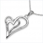 Preview: Collier/Halskette 925-Silber mit Herz Anhänger/Zirkonia