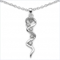 Preview: Collier/Halskette Silber mit elegantem weißen Zirkonia-Anhänger