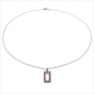 Preview: Collier/Halskette mit Tansanit-Anhänger-24 Edelsteine-0,48 Karat