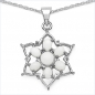 Preview: Collier/Kette mit Anhänger Stern-Granat/Turmalin 2,35 Karat-Silber Rhodiniert
