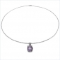 Preview: Collier/Kette mit Anhänger-Amethyst 925 Silber/Rhodin.-3,46 Karat