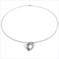 Preview: Collier mit Herz-Color-Saphir-Anhänger-Silber-1,25Karat