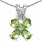 Preview: Collier/Halskette m.Diamant/Peridot-Anhänger-1,81 Karat