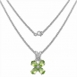 Preview: Collier/Halskette m.Diamant/Peridot-Anhänger-1,81 Karat