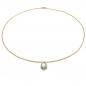 Preview: Collier/Kette mit Opal-Smaragd-Anhänger 1,14 Karat-Silber Rhodiniert