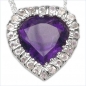 Preview: Collier/Kette m.Amethyst/Weißtopas-Silber-Rhod.2,69 Karat