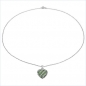 Preview: Collier/Kette mit Chromdiopsid-Herz Anhänger 925-Silber
