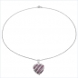 Preview: Collier/Kette m.Rubin-Herz Anhänger 925-Silber Rhodin.-1,56 Karat