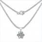 Preview: Collier/Halskette 925-Sterling Silber mit Blume/Blüte-Anhänger/Zirkonia 4,20 Karat