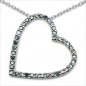 Preview: Collier/Herz-Anhänger mit 40 seltenen blauen Diamanten/Brillianten