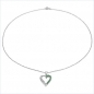 Preview: Collier/Kette-Anhänger Smaragd/Zirkonia-925 Silber-Rhod.-1,08 Karat
