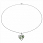 Preview: Collier/Halskette Herz-Anhänger-Chromdiopsid-Zirkonia 1,64 Karat