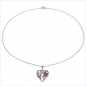 Preview: Collier/Halskette Herz-Anhänger-Rubin-Zirkonia 1,95 Karat