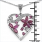 Preview: Collier/Halskette Herz-Anhänger-Rubin-Zirkonia 1,95 Karat