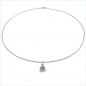 Preview: Collier/Kette mit Diamant/Amethyst-Anhänger 925 Silber-1,35 Karat