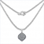Preview: Collier/Kette mit großem Tansanit/Aquamarin-Anhänger 1,95 Karat